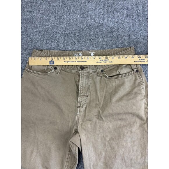 Mountain Hardwear Pants Mens 34x32 Khaki Twill Hiking Zip Pocket Outdoor Casual - Picture 3 of 8